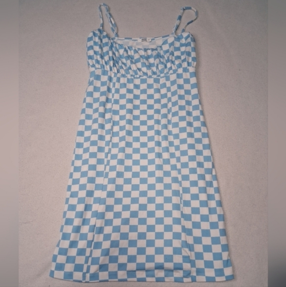 Ardene Light Blue and White Checkered Dress - Picture 4 of 4